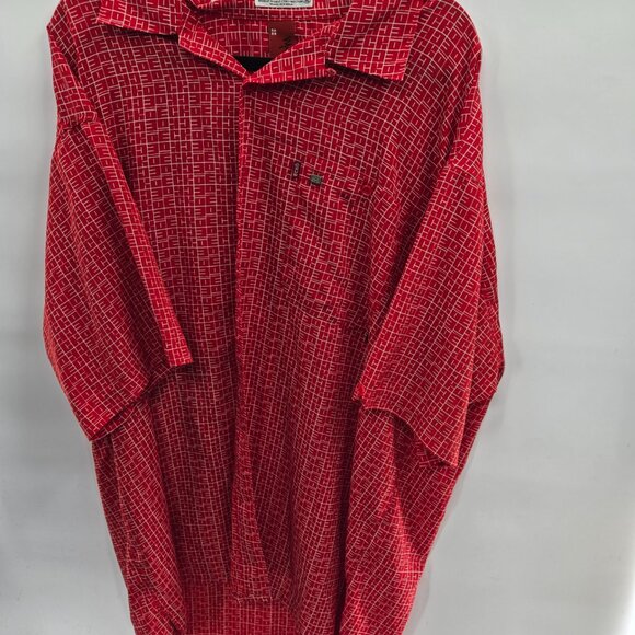Marc Echo American Street Wear 90s Red White Design Button Down Shirt 3X - Picture 1 of 9